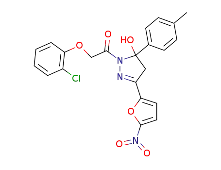 5-(p-tolyl)-1-(o-chlorophenyloxyacetyl)-5-hydroxy-3-(5-nitro-2-furyl)pyrazoline