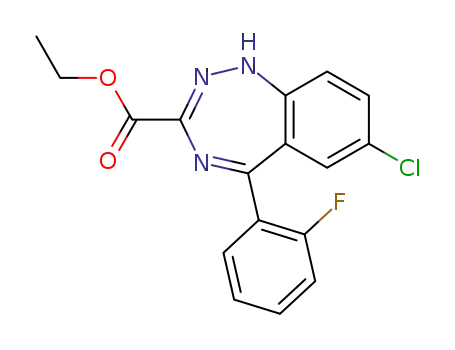 7-Chloro-5-(2-fluoro-phenyl)-1H-benzo[f][1,2,4]triazepine-3-carboxylic acid ethyl ester