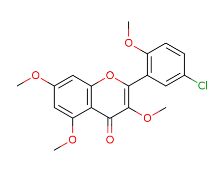 4H-1-Benzopyran-4-one,
2-(5-chloro-2-methoxyphenyl)-3,5,7-trimethoxy-