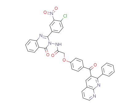 Acetamide, N-(2-(4-chloro-3-nitrophenyl)-4-oxo-3(4H)-quinazolinyl)-2-(4-((2-phenyl-1,8-naphthyridin-3-yl)carbonyl)phenoxy)-