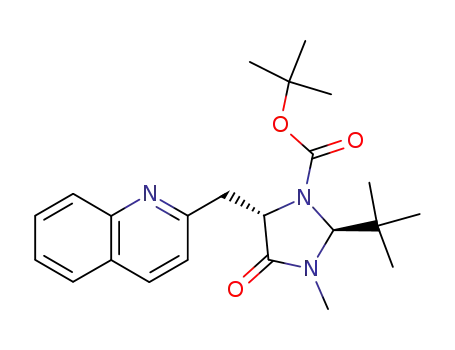 (2S,5S)-(+)-5-(2'-quinolylmethyl)-2-tert-butyl-1-tert-butoxycarbonyl-3-methyl-4-imidazolidinone
