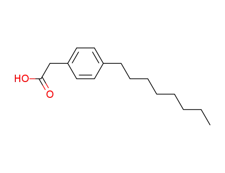 Molecular Structure of 64570-28-1 (2-(4-Octylphenyl)acetic acid)