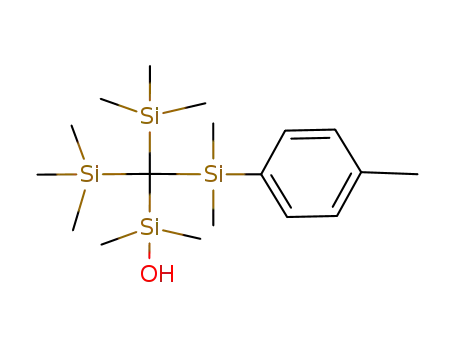 Molecular Structure of 125364-71-8 ([(Dimethyl-p-tolyl-silanyl)-bis-trimethylsilanyl-methyl]-dimethyl-silanol)