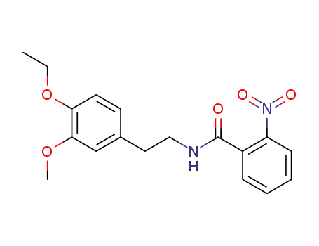 Molecular Structure of 125232-02-2 (N-[2-(4-Ethoxy-3-methoxy-phenyl)-ethyl]-2-nitro-benzamide)