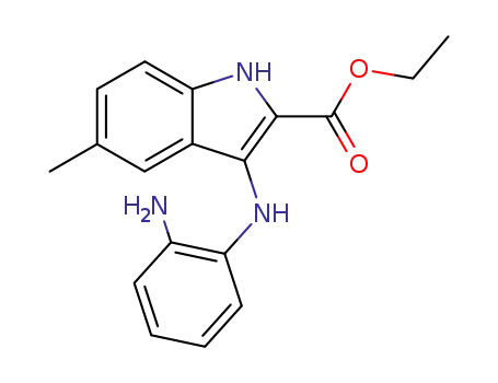 1H-Indole-2-carboxylic acid, 3-[(2-aminophenyl)amino]-5-methyl-, ethyl
ester