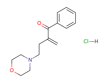 Molecular Structure of 78888-82-1 (1-Butanone, 2-methylene-4-(4-morpholinyl)-1-phenyl-, hydrochloride)