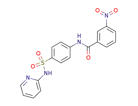 Molecular Structure of 89565-46-8 (Benzamide, 3-nitro-N-[4-[(2-pyridinylamino)sulfonyl]phenyl]-)