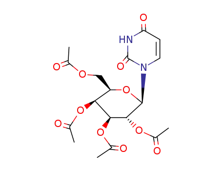 Molecular Structure of 23707-26-8 (1-(2’,3’,4’,6’-tetra-O-acetyl-β-D-galactopyranosyl)-uracil)