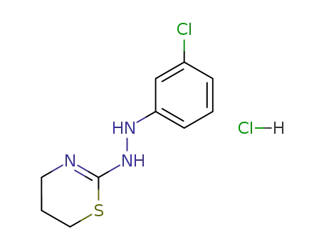 2H-1,3-Thiazin-2-one, tetrahydro-, (3-chlorophenyl)hydrazone,
monohydrochloride