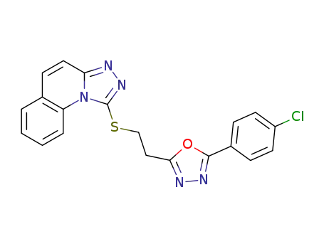 1-{2-[5-(4-Chloro-phenyl)-[1,3,4]oxadiazol-2-yl]-ethylsulfanyl}-[1,2,4]triazolo[4,3-a]quinoline