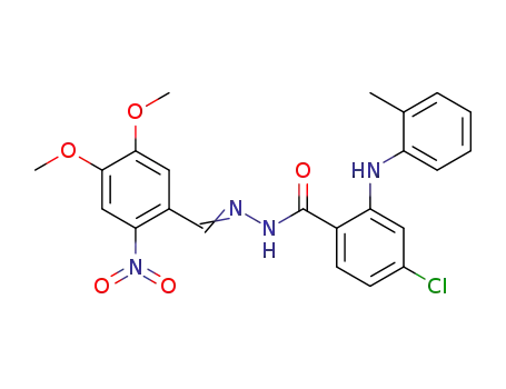 Benzoic acid, 4-chloro-2-((2-methylphenyl)amino)-, ((4,5-dimethoxy-2-nitrophenyl)methylene)hydrazide