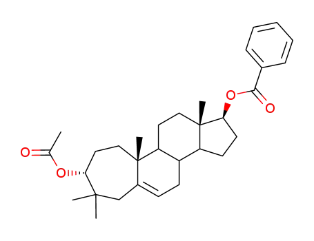 4,4-dimethyl-A-homo-5-androstene-3α,17β-diol 3-acetate, 17-benzoate