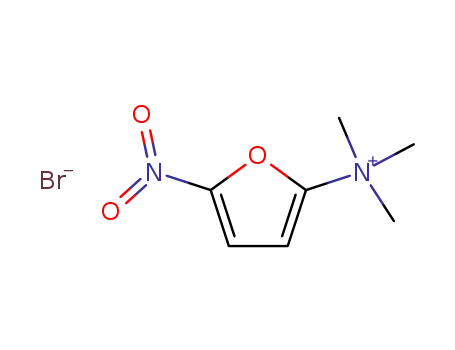 Molecular Structure of 87997-10-2 (2-Furanaminium, N,N,N-trimethyl-5-nitro-, bromide)