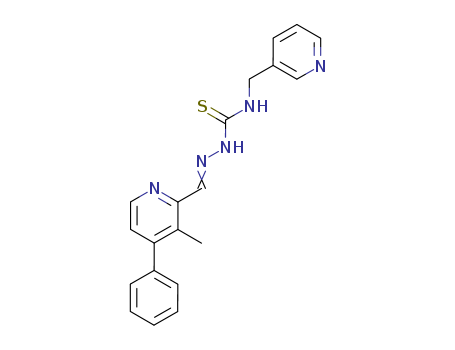 Hydrazinecarbothioamide,2-[(3-methyl-4-phenyl-2-pyridinyl)methylene]-N-(3-pyridinylmethyl)- cas  76609-54-6