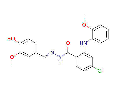 Benzoic acid, 4-chloro-2-((2-methoxyphenyl)amino)-, ((4-hydroxy-3-methoxyphenyl)methylene)hydrazide