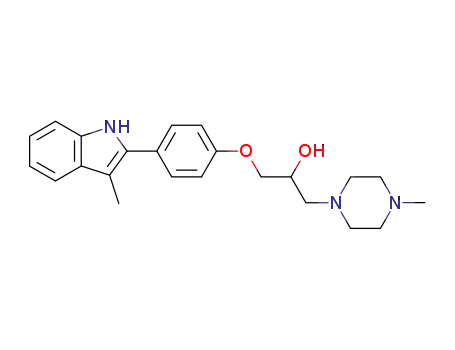 1-<p-(3-methylindol-2-yl)phenoxy>-3-(N<sup>4</sup>-methyl-1-piperazinyl)-propan-2-ol