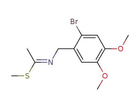 Molecular Structure of 124617-63-6 (N-(2-Bromo-4,5-dimethoxy-benzyl)-thioacetimidic acid methyl ester)