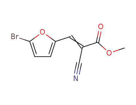 Molecular Structure of 56656-97-4 (Prop-2-enoic acid, 3-(5-bromo-2-furyl)-2-cyano-, methyl ester)