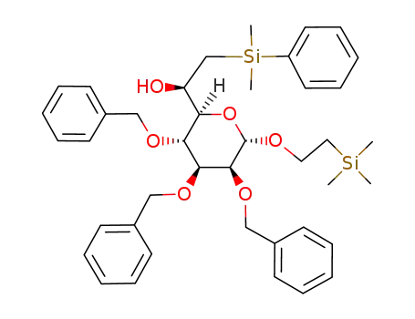 2-(Trimethylsilyl)ethyl-<2,3,4-tri-O-benzyl-6-dimethylphenylsilyl-L-glycero-α-D-manno-heptopyranosid>