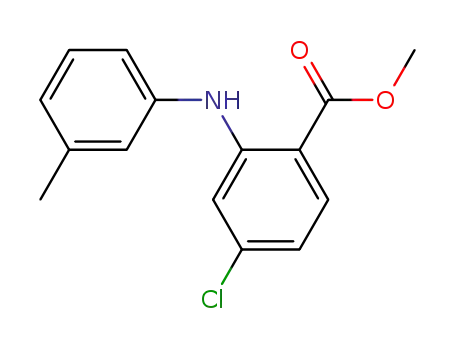 Molecular Structure of 77817-52-8 (Benzoic acid, 4-chloro-2-[(3-methylphenyl)amino]-, methyl ester)