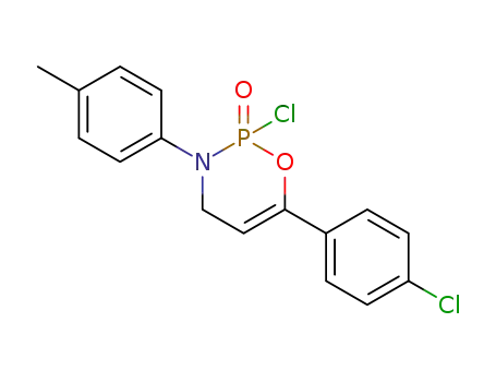 2-chloro-6-(4-chlorophenyl)-3-(4-methylphenyl)-1-oxa-3-aza-2$l^{5}-pho sphacyclohex-5-ene 2-oxide
