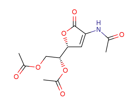 Molecular Structure of 155544-65-3 (2-acetamido-5,6-di-O-acetyl-2,3-dideoxy-D-threo-hex-2-en..)