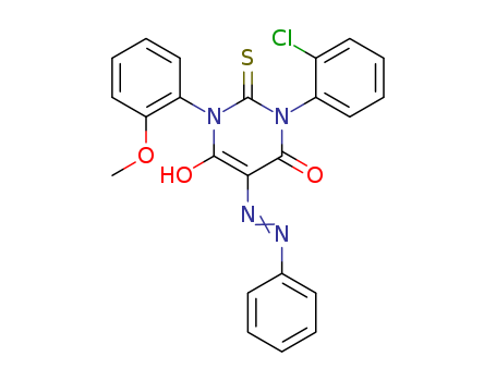 1-(2-Chlorophenyl)-3-(2-methoxyphenyl)-5-(phenylhydrazinylidene)-2-sulfanylidene-1,3-diazinane-4,6-dione
