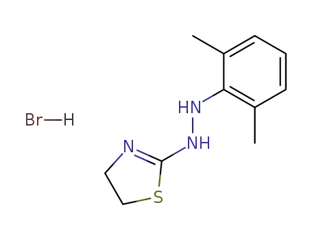 Molecular Structure of 96423-54-0 (2-Thiazolidinone, (2,6-dimethylphenyl)hydrazone, monohydrobromide)