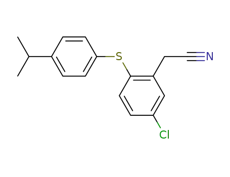 5-chloro-2-(4-isopropylphenylthio)phenylacetonitrile