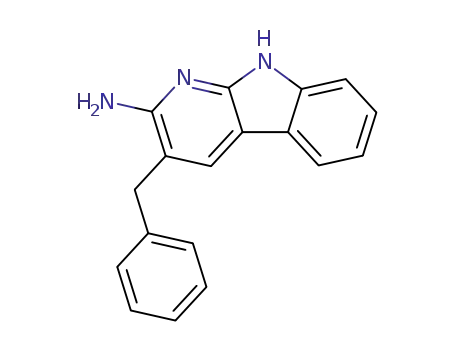 1H-Pyrido(2,3-b)indol-2-amine, 3-(phenylmethyl)-