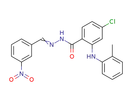 4-Chloro-2-((2-methylphenyl)amino)benzoic acid ((3-nitrophenyl)methylene)hydrazide