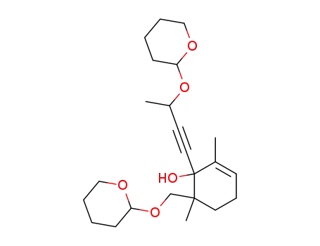2,6-Dimethyl-1-[3-(tetrahydro-pyran-2-yloxy)-but-1-ynyl]-6-(tetrahydro-pyran-2-yloxymethyl)-cyclohex-2-enol