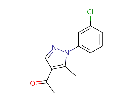 Molecular Structure of 10021-79-1 (1-(3-chlorophenyl)-4-acetyl-5-methylpyrazole)