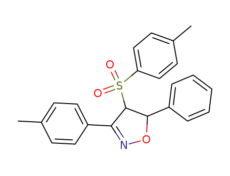 Molecular Structure of 122773-28-8 (3-(4'-methylphenyl)-4-(4'-methyl-phenylsulphonyl)-5-phenylisoxazoline)