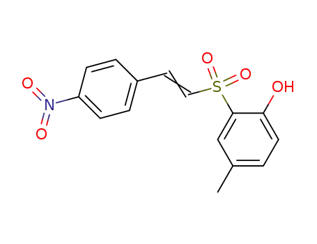 Molecular Structure of 82635-25-4 (Phenol, 4-methyl-2-[[2-(4-nitrophenyl)ethenyl]sulfonyl]-)