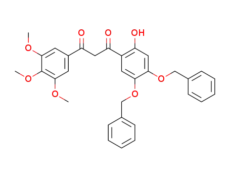 Molecular Structure of 79492-71-0 (4,5-dibenzyloxy-2-hydroxy-3',4',5'-trimethoxydibenzoylmethane)