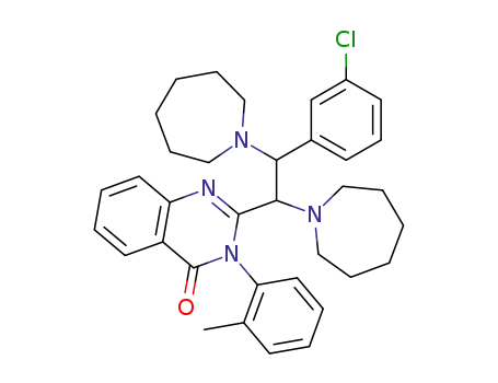 4(3H)-Quinazolinone,
2-[2-(3-chlorophenyl)-1,2-bis(hexahydro-1H-azepin-1-yl)ethyl]-3-(2-meth
ylphenyl)-