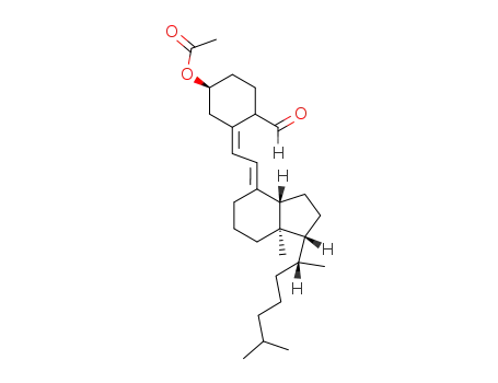 Acetic acid (S)-3-[2-[(1R,3aS,7aR)-1-((R)-1,5-dimethyl-hexyl)-7a-methyl-octahydro-inden-(4E)-ylidene]-eth-(Z)-ylidene]-4-formyl-cyclohexyl ester