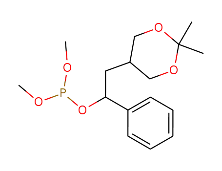 Phosphorous acid 2-(2,2-dimethyl-[1,3]dioxan-5-yl)-1-phenyl-ethyl ester dimethyl ester