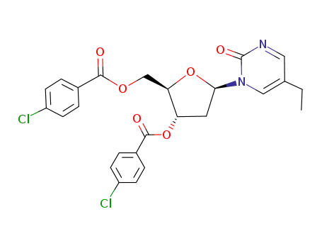1-<3,5-di-O-(4-chlorobenzoyl)-2-deoxy-β-D-ribofuranosyl>-5-ethyl-2-pyrimidinone