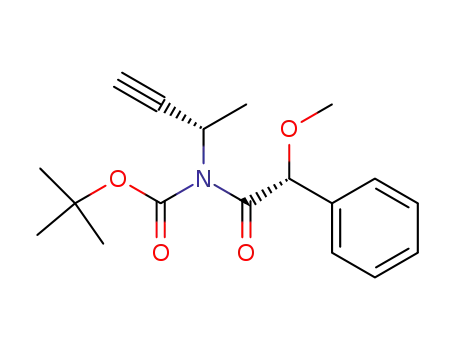 N-tert-butoxycarbonyl-N-<(S)-1-methyl-2-propynyl>-(R)-O-methylmandelic amide