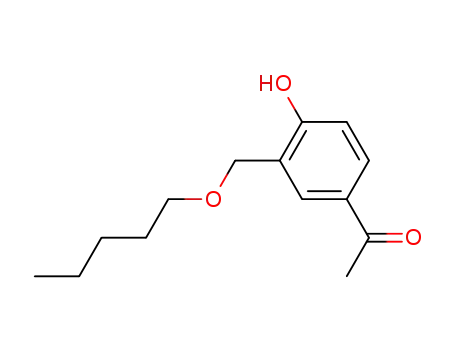 Molecular Structure of 104450-57-9 (Ethanone, 1-[4-hydroxy-3-[(pentyloxy)methyl]phenyl]-)