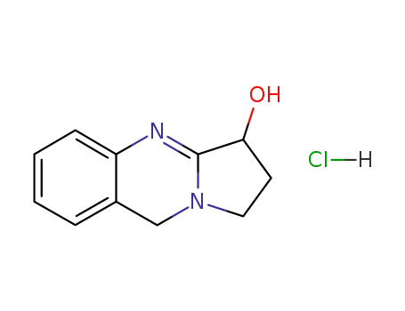 Molecular Structure of 7174-27-8 ((R)-1,2,3,9-TETRAHYDROPYRROLO[2,1-B]QUINAZOLIN-3-OL HYDROCHLORIDE)