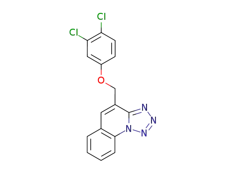 Molecular Structure of 125917-89-7 (4-(3,4-Dichloro-phenoxymethyl)-1,2,3,9b-tetraaza-cyclopenta[a]naphthalene)