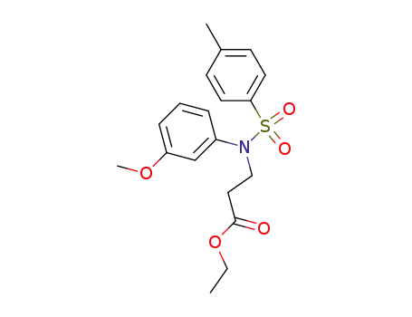 Molecular Structure of 75227-26-8 (3-[(3-Methoxy-phenyl)-(toluene-4-sulfonyl)-amino]-propionic acid ethyl ester)