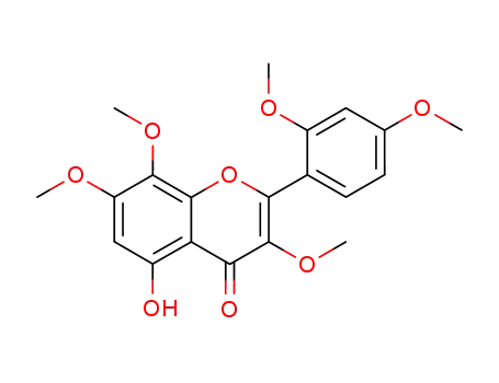 Molecular Structure of 71787-04-7 (4H-1-Benzopyran-4-one,
2-(2,4-dimethoxyphenyl)-5-hydroxy-3,7,8-trimethoxy-)