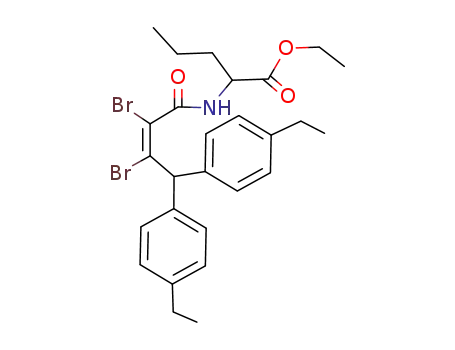 2-[(Z)-2,3-Dibromo-4,4-bis-(4-ethyl-phenyl)-but-2-enoylamino]-pentanoic acid ethyl ester