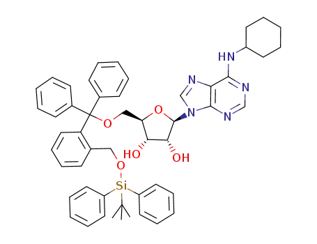 N<sup>6</sup>-cyclohexyl-5'-O-<(2-t-butyldiphenylsilyloxymethylphenyl)diphenylmethyl>adenosine