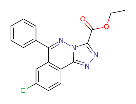Molecular Structure of 87540-82-7 (ethyl 8-chloro-6-phenyl[1,2,4]triazolo[3,4-a]phthalazine-3-carboxylate)