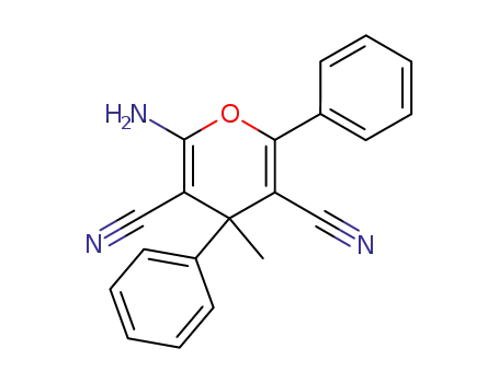 2-amino-4-methyl-4,6-diphenyl-4H-pyran-3,5-dicarbonitrile